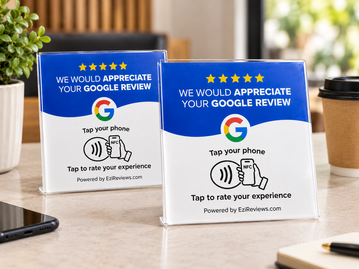 2x Google Review NFC Plates